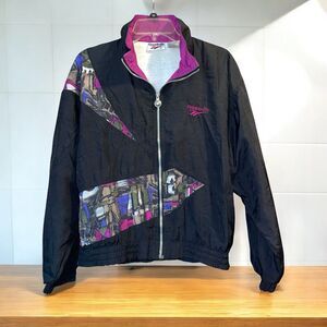 Vintage Reebok Women's S 90s Nylon Zip Front Track Jacket